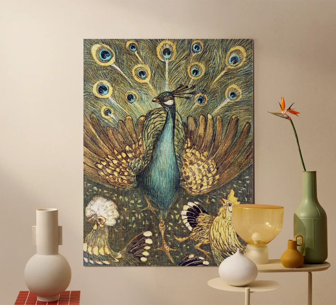 Peacock - Theo Van Hoytema poster con telaio in alluminio da apoloprints
