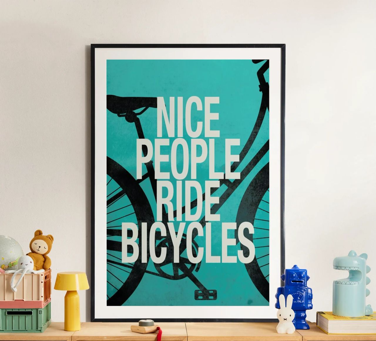 Nice people ride bicycles poster by Danny Ivan