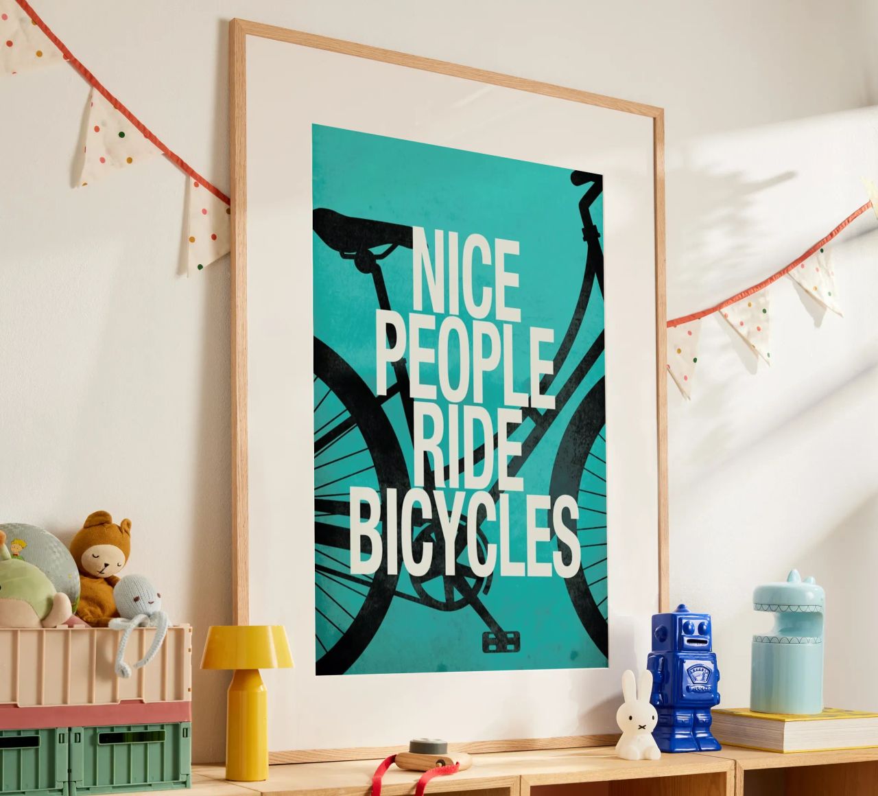 Nice people ride bicycles poster by Danny Ivan
