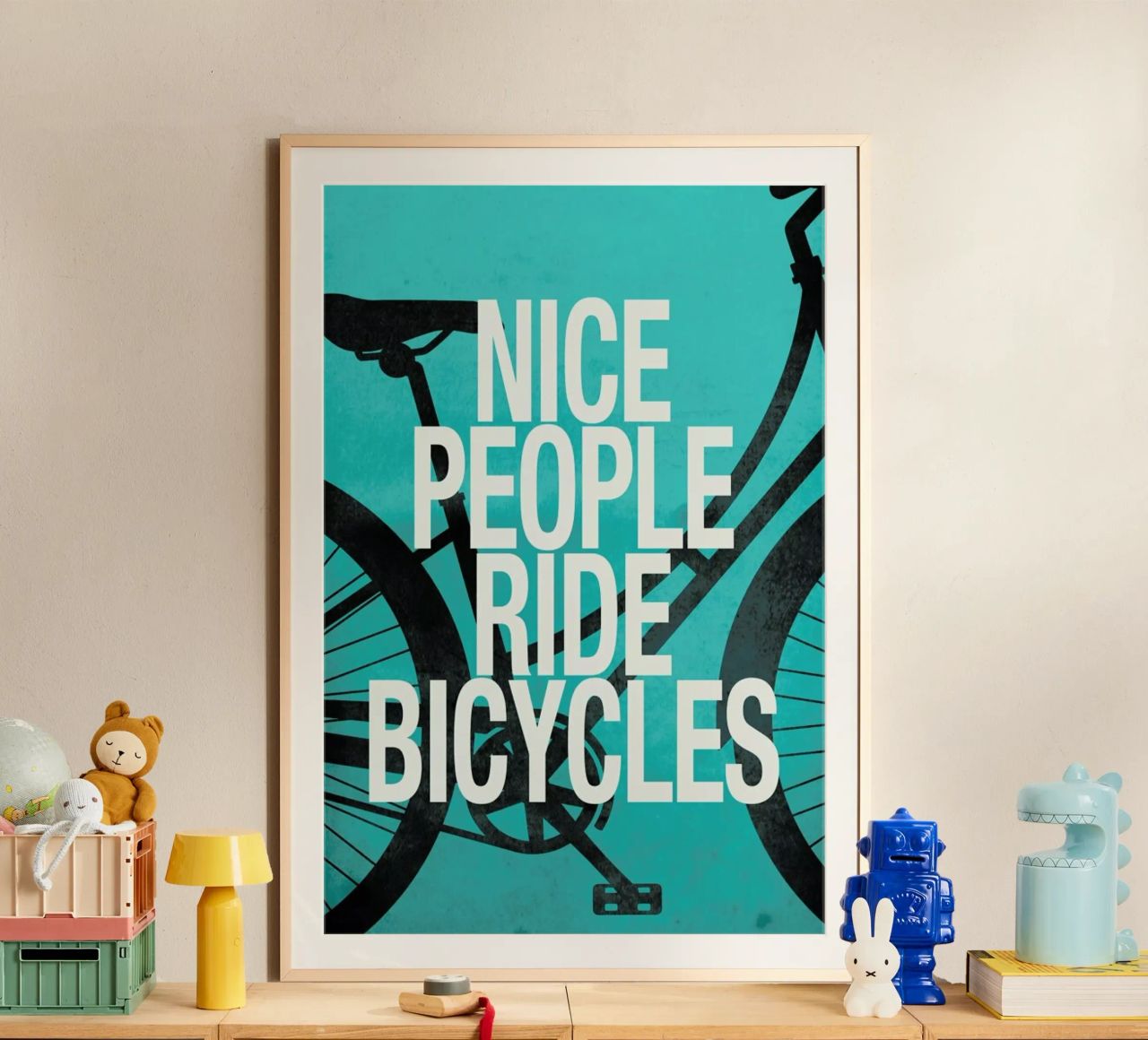 Nice people ride bicycles poster by Danny Ivan