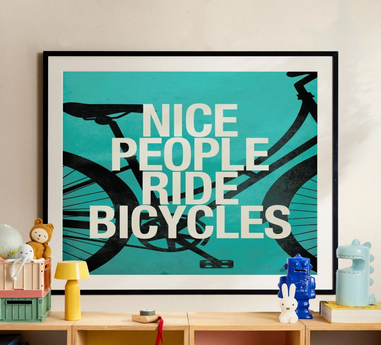 Nice people ride bicycles poster by Danny Ivan