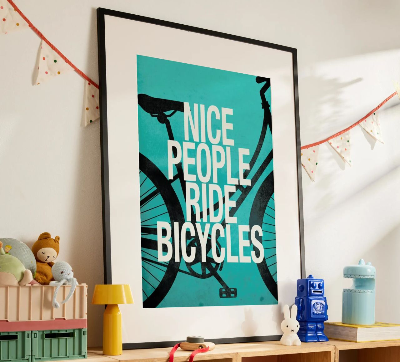 Nice people ride bicycles poster by Danny Ivan
