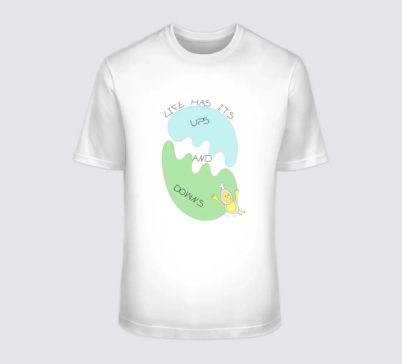 LIFE HAS ITS UPS AND DOWNS t-shirt da natural neutral
