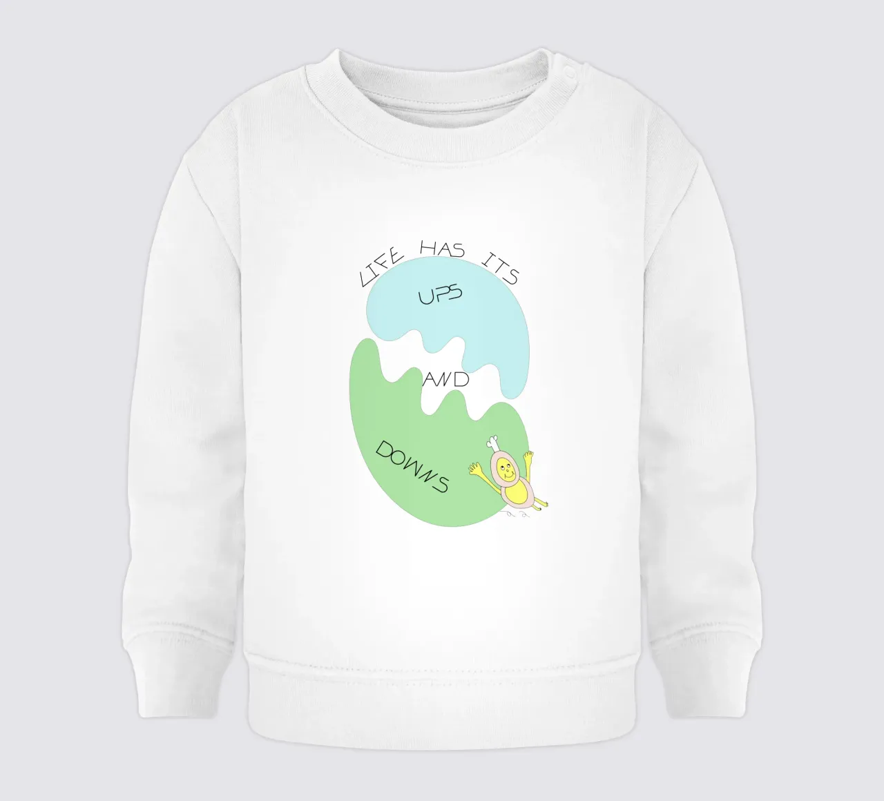 LIFE HAS ITS UPS AND DOWNS felpa neonato da natural neutral