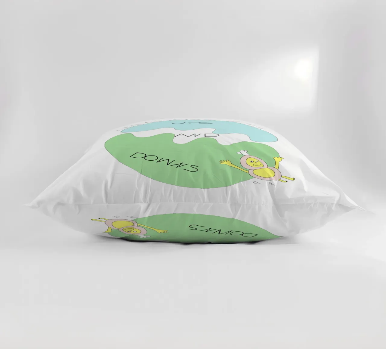 LIFE HAS ITS UPS AND DOWNS cuscino da natural neutral