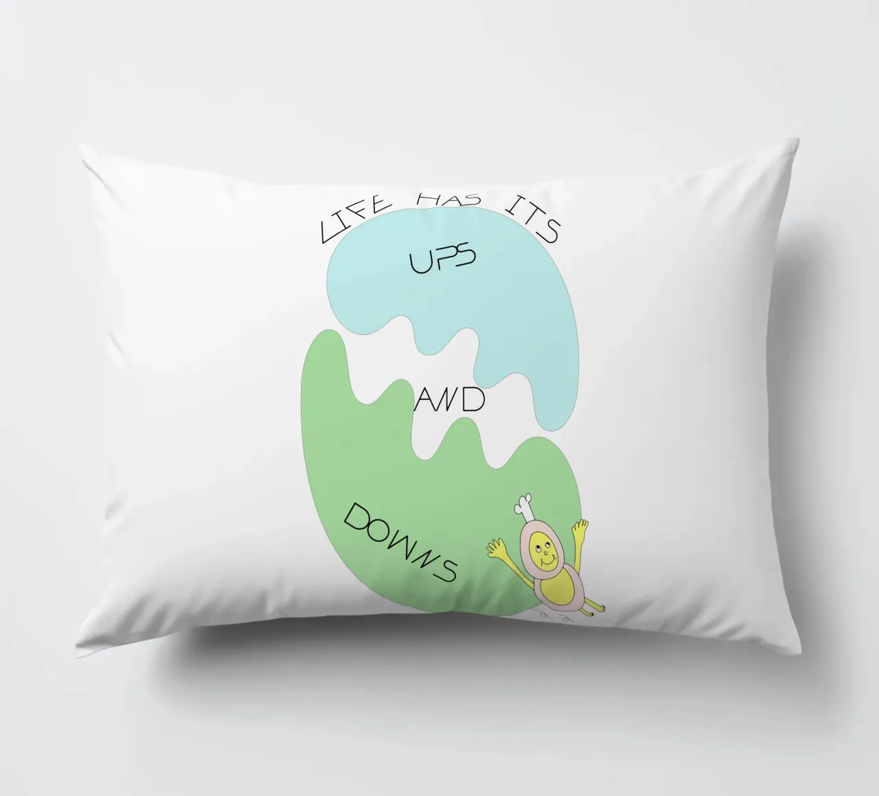 LIFE HAS ITS UPS AND DOWNS cuscino da natural neutral