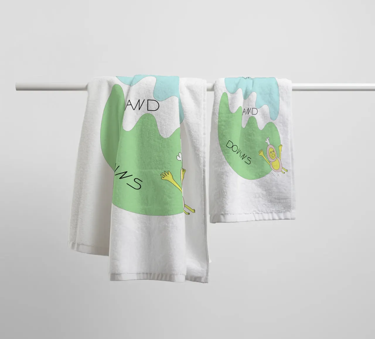 LIFE HAS ITS UPS AND DOWNS asciugamano da bagno da natural neutral