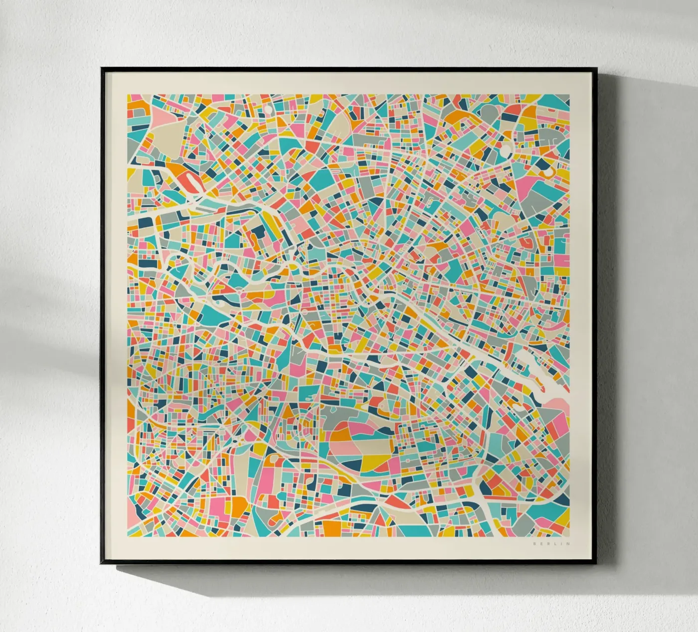 BERLIN MAP plexiglas de Jazzberry Blue