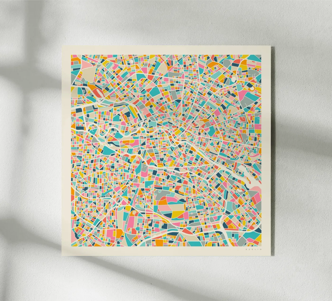 BERLIN MAP plexiglas de Jazzberry Blue
