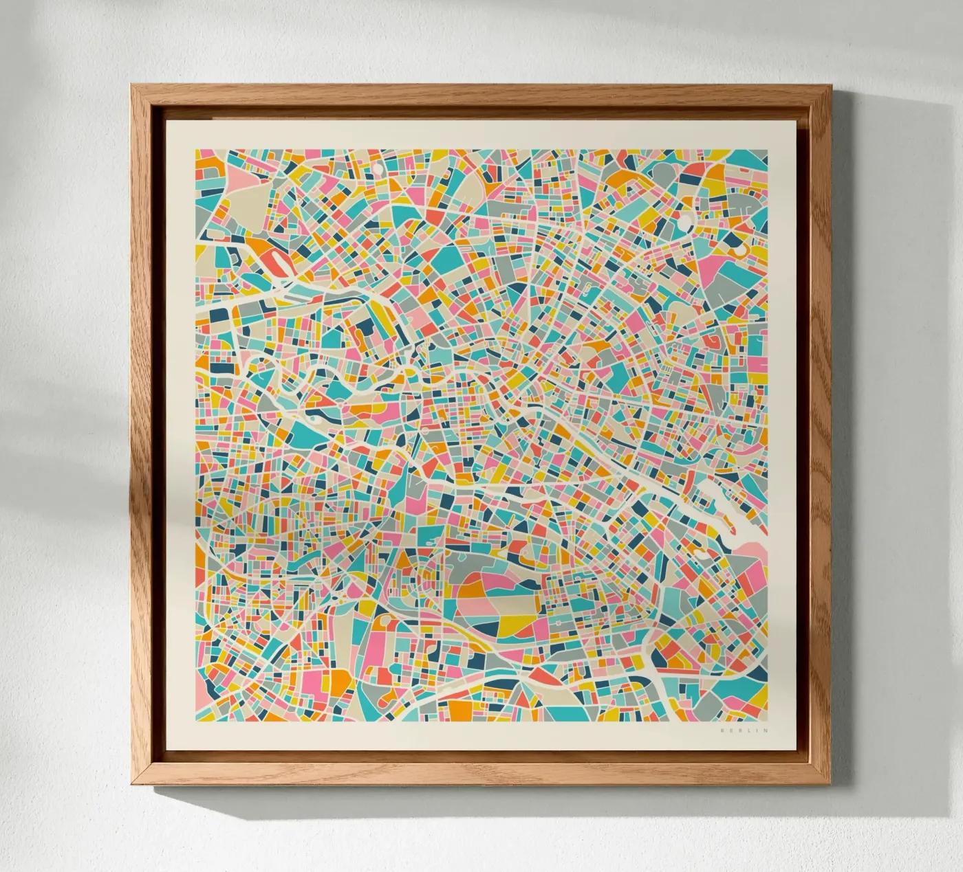 BERLIN MAP alluminio dibond da Jazzberry Blue