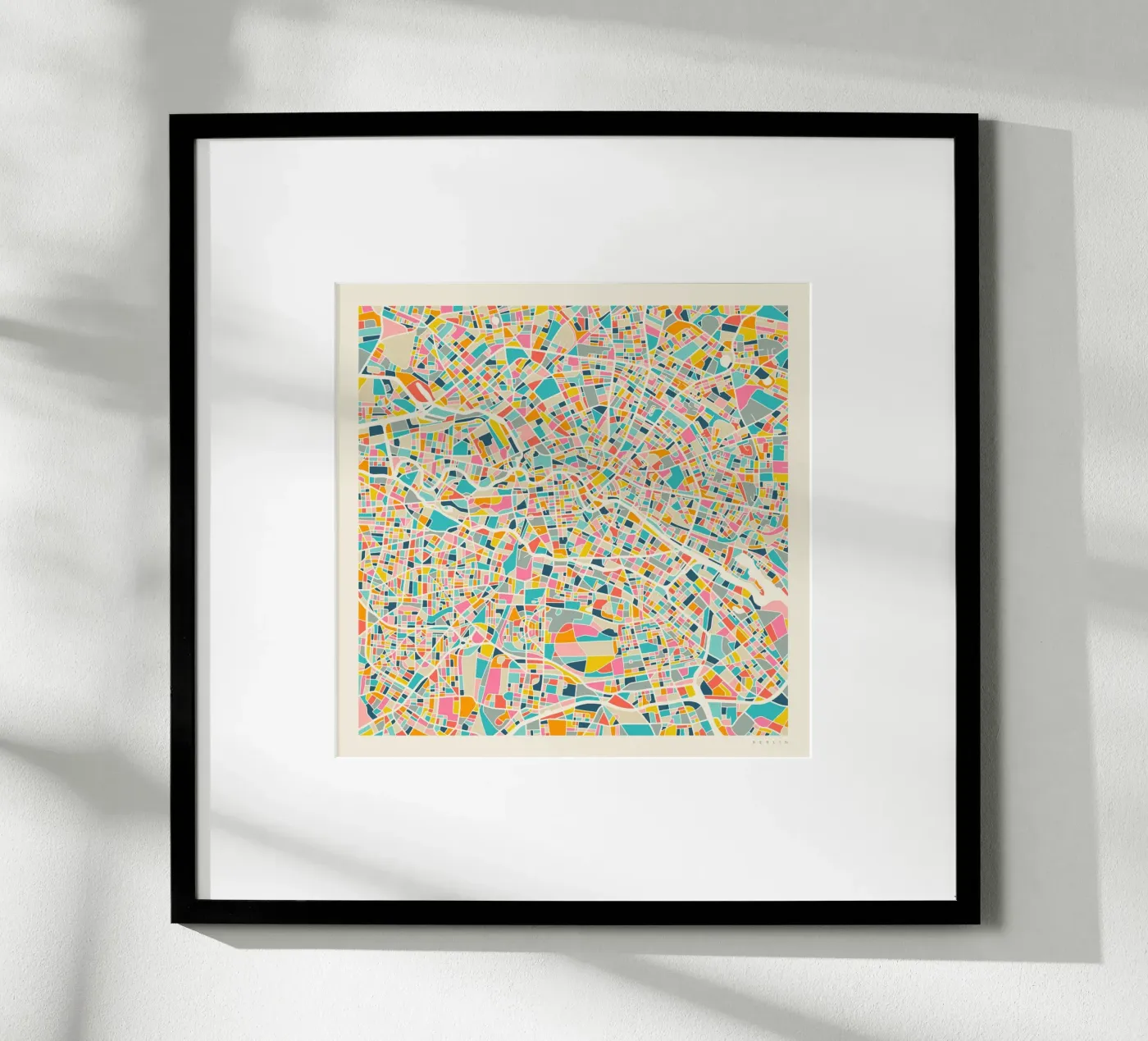 BERLIN MAP Poster von Jazzberry Blue