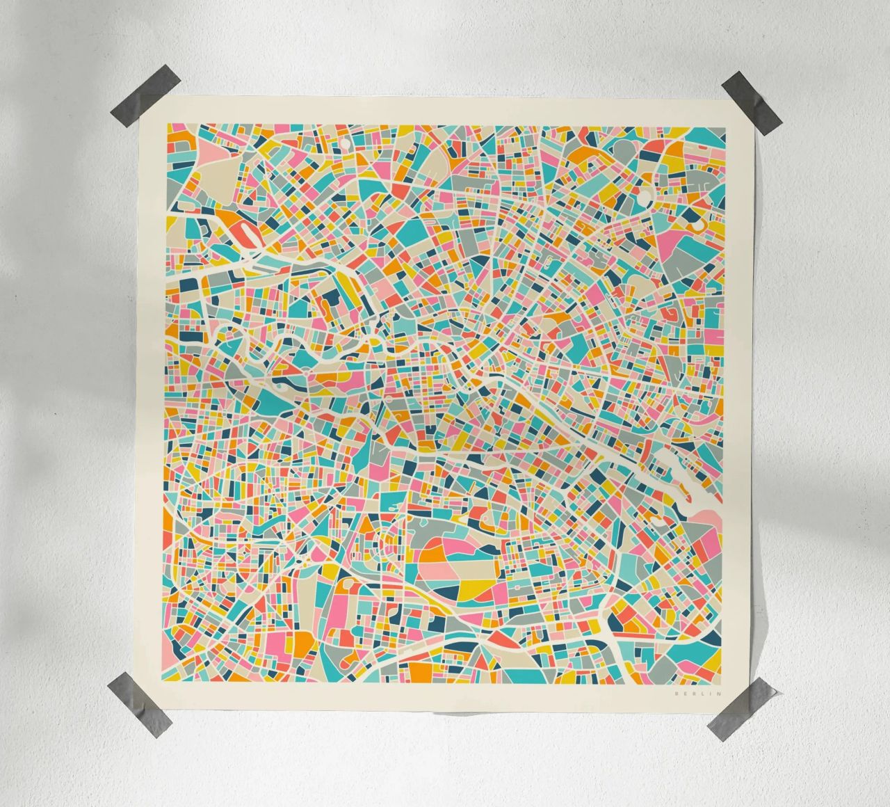 BERLIN MAP poster by Jazzberry Blue