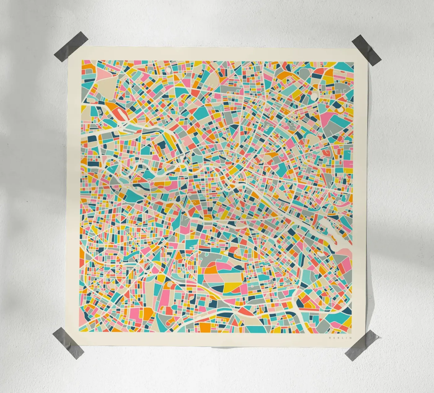 BERLIN MAP poster da Jazzberry Blue