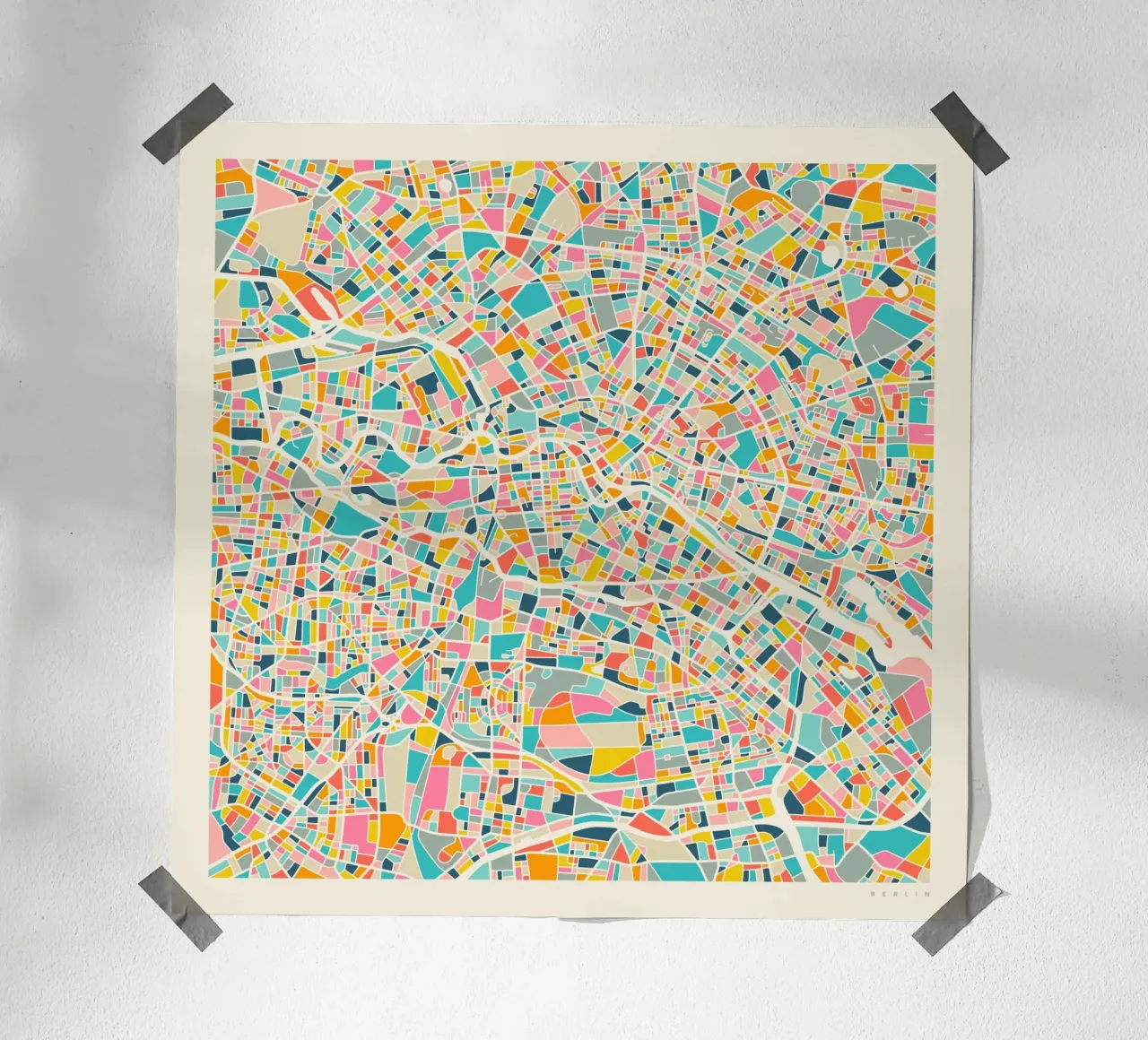 BERLIN MAP poster da Jazzberry Blue