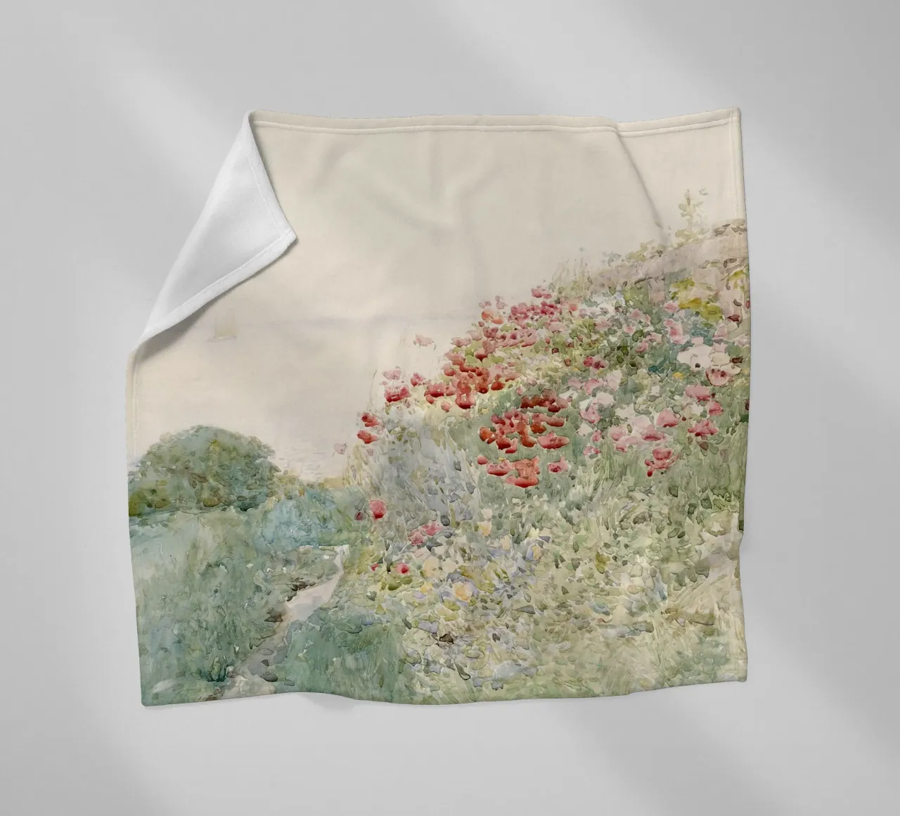 Field of Poppies by Childe Hassam coperta in pile da apoloprints