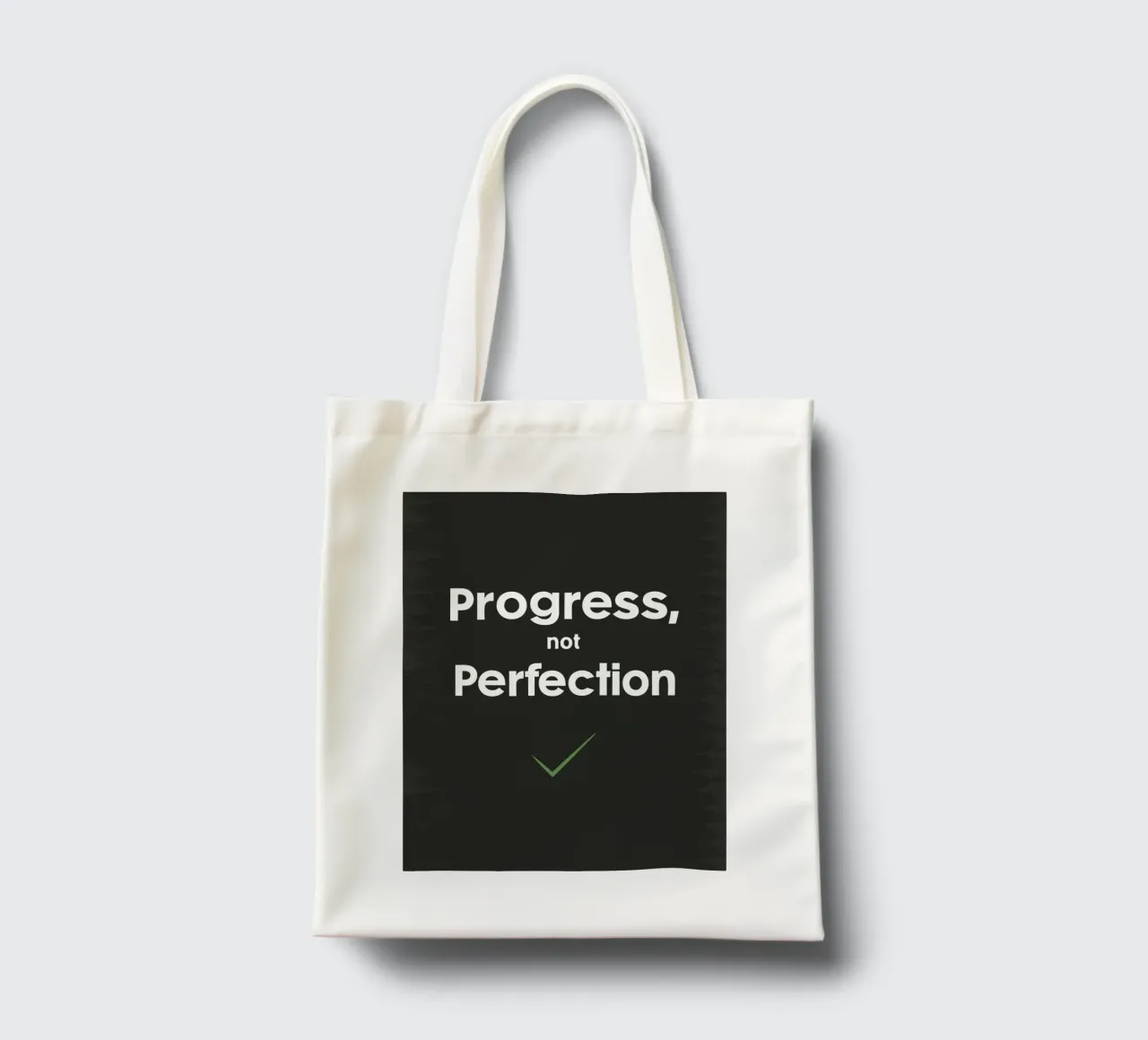 progresso non perfezione borsa in juta da logic