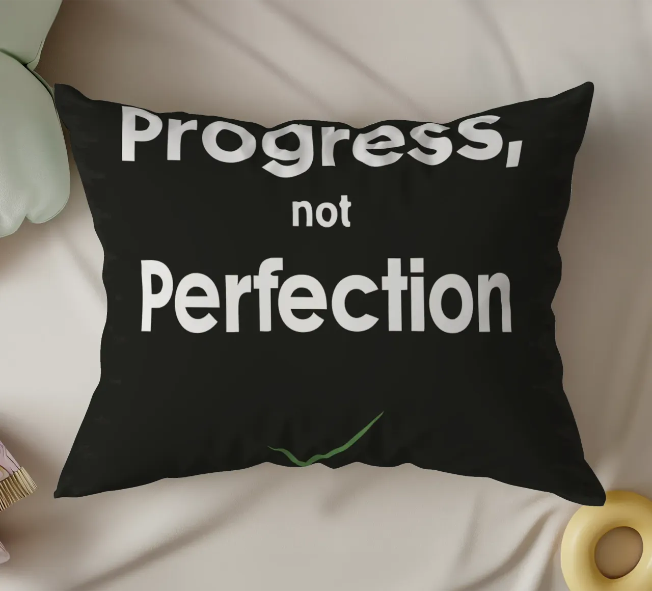 progresso non perfezione cuscino da logic