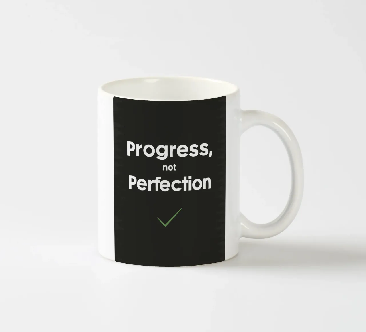 progresso non perfezione tazza in ceramica da logic