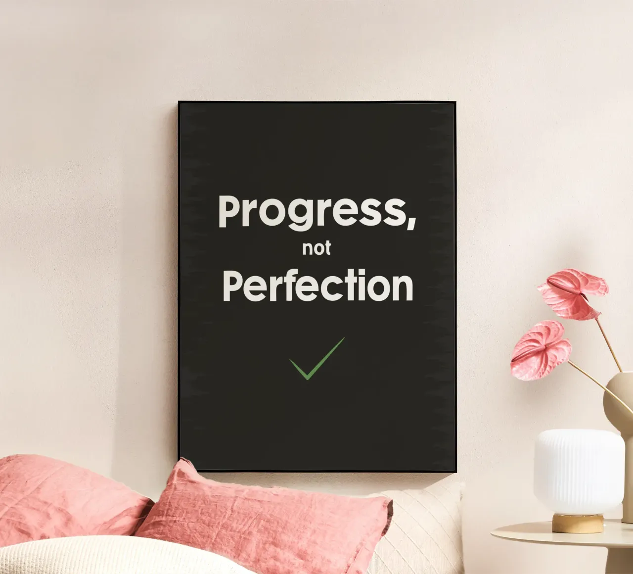 Fortschritt statt Perfektion Acryl-Glas von logic