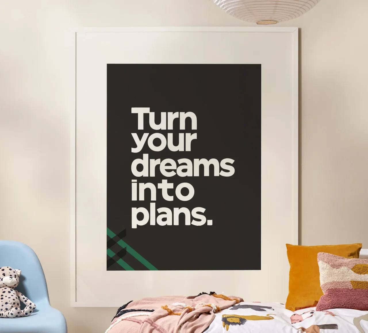 trasformare i vostri sogni poster con telaio in plastica da logic