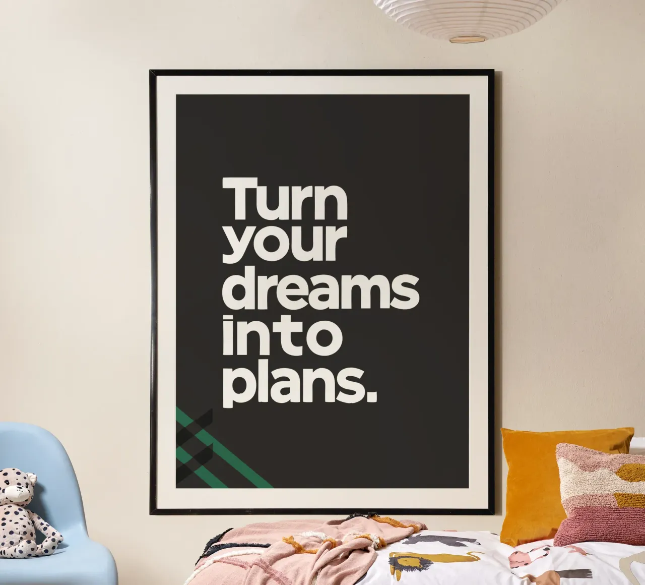 trasformare i vostri sogni poster con telaio in plastica da logic