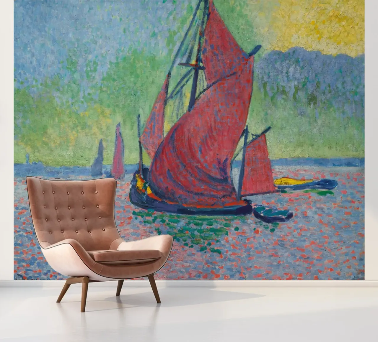 André Derain - Rood zeil fotobehang van ARTOTHEK