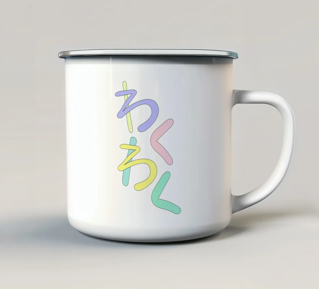 WAKUWAKU -JAPANESE tazza in smalto da natural neutral