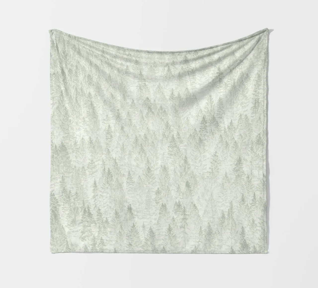 Sage Conifer Forest coperta in pile da apoloprints