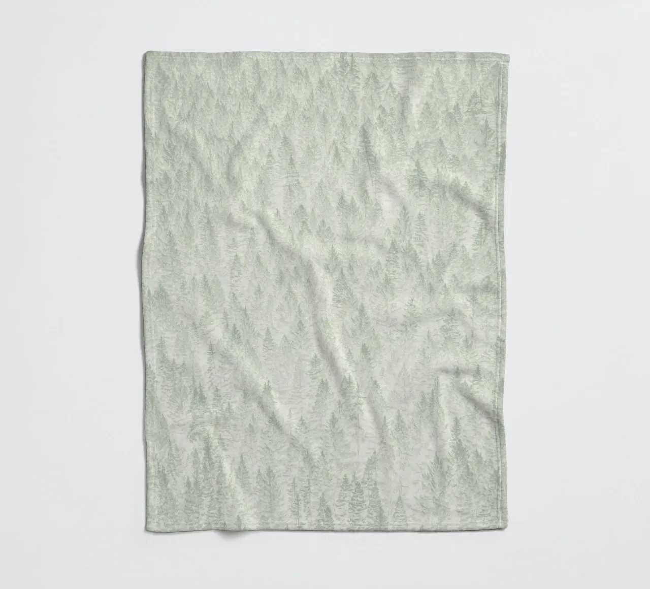 Sage Conifer Forest coperta in pile da apoloprints