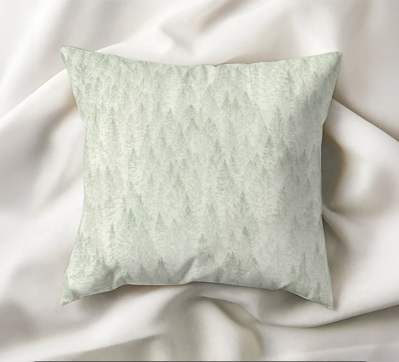 Sage Conifer Forest cuscino da apoloprints