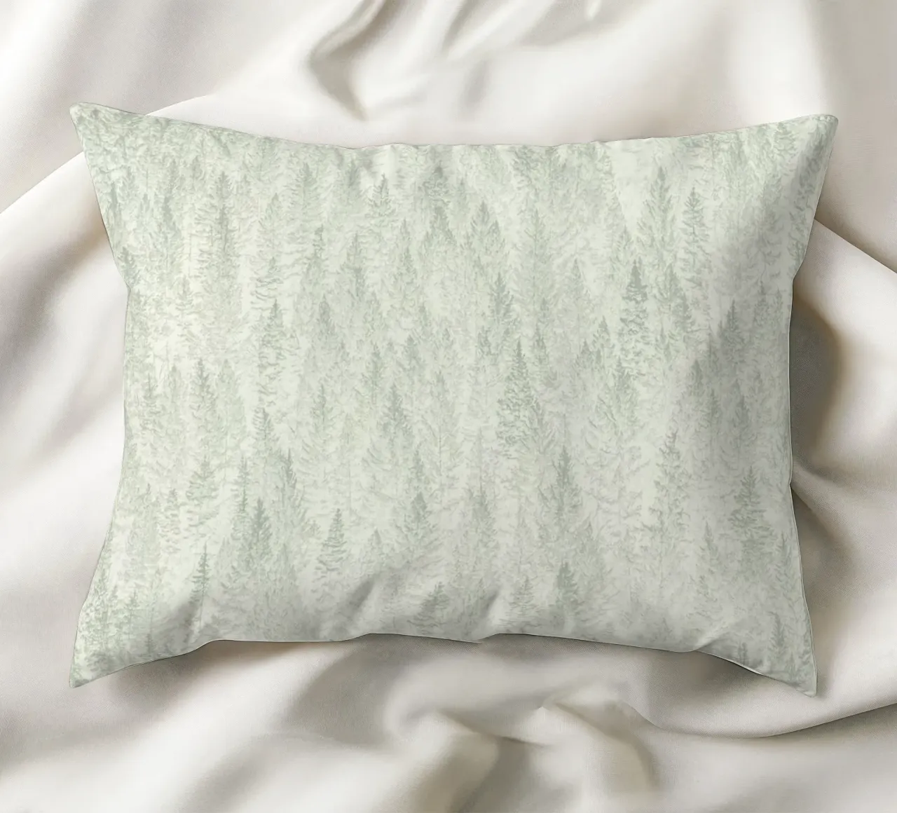 Sage Conifer Forest cuscino da apoloprints