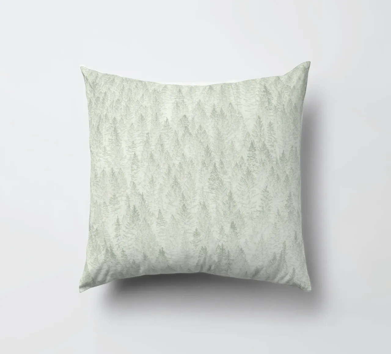 Sage Conifer Forest cuscino da apoloprints
