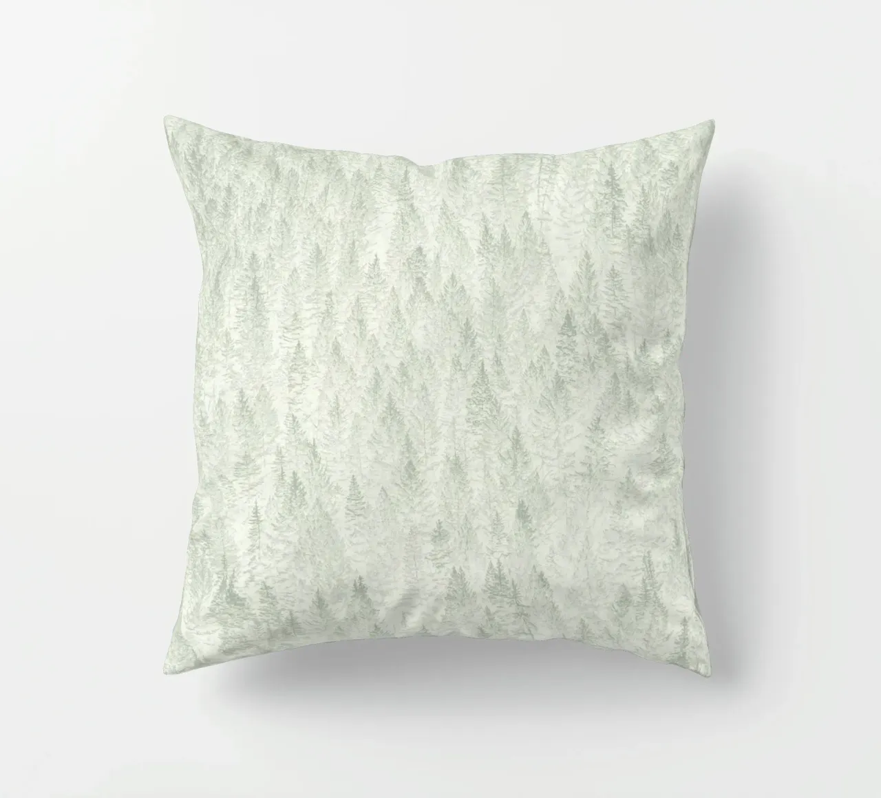 Sage Conifer Forest cuscino da apoloprints