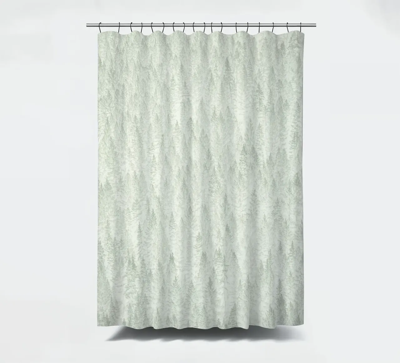 Sage Conifer Forest tenda da doccia da apoloprints
