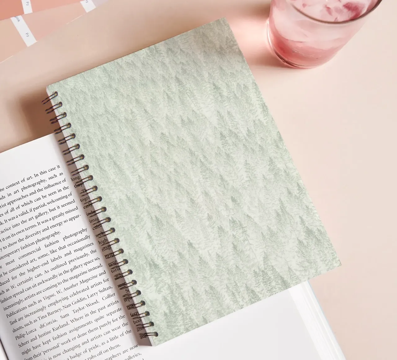 Sage Conifer Forest spiral notebook by apoloprints