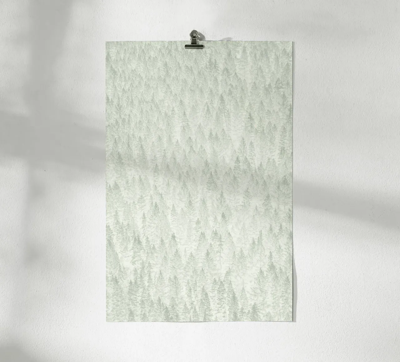 Sage Conifer Forest carta hahnemühle da apoloprints