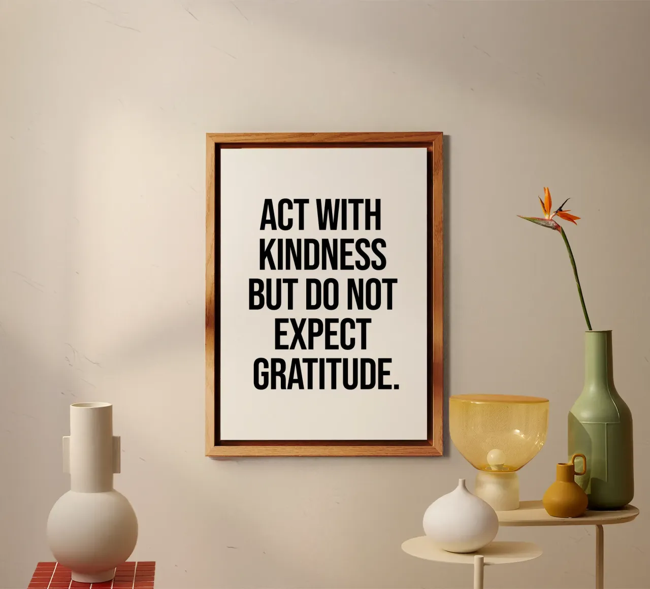 Agite con gentilezza, ma non aspettatevi gratitudine citazione alluminio dibond da Paigaam Studio