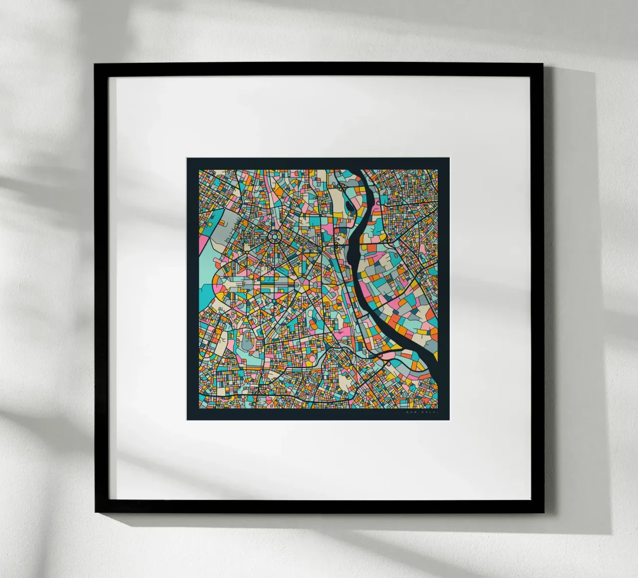 NEW DELHI MAP poster da Jazzberry Blue