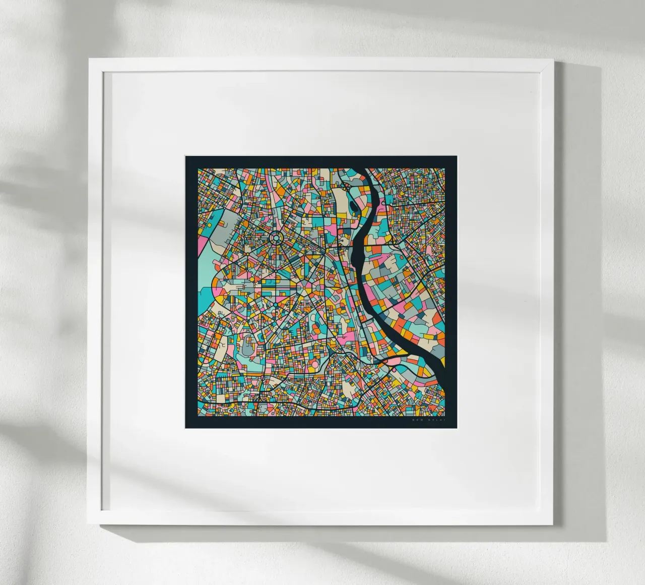 NEW DELHI MAP poster da Jazzberry Blue