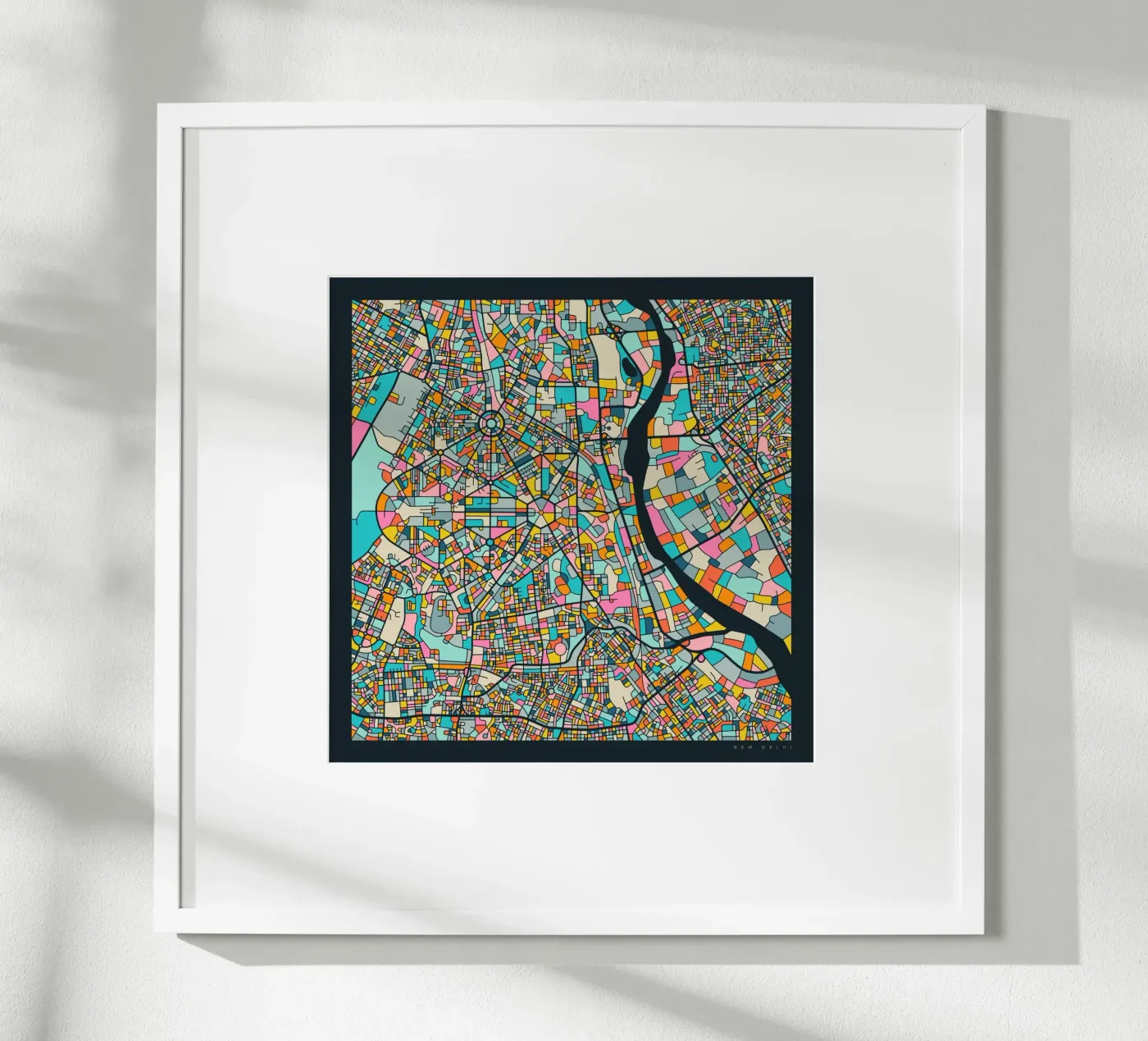 NEW DELHI MAP poster da Jazzberry Blue