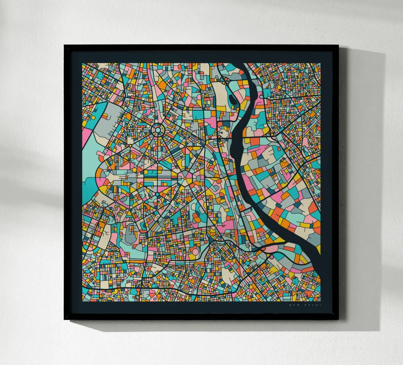 NEW DELHI MAP poster da Jazzberry Blue