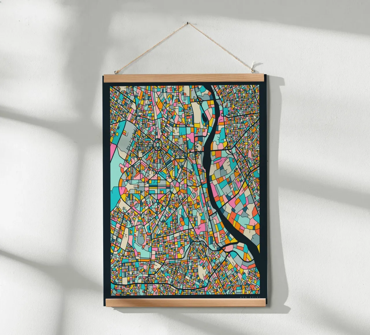 NEW DELHI MAP poster da Jazzberry Blue