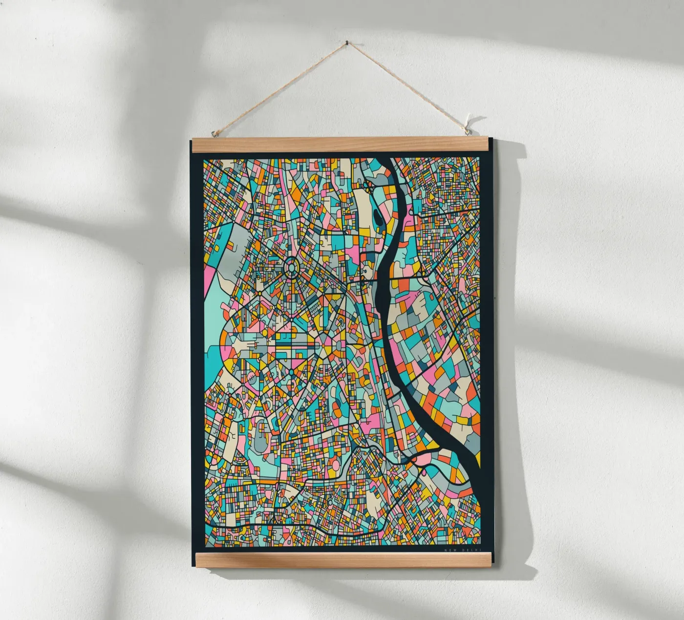 NEW DELHI MAP poster da Jazzberry Blue