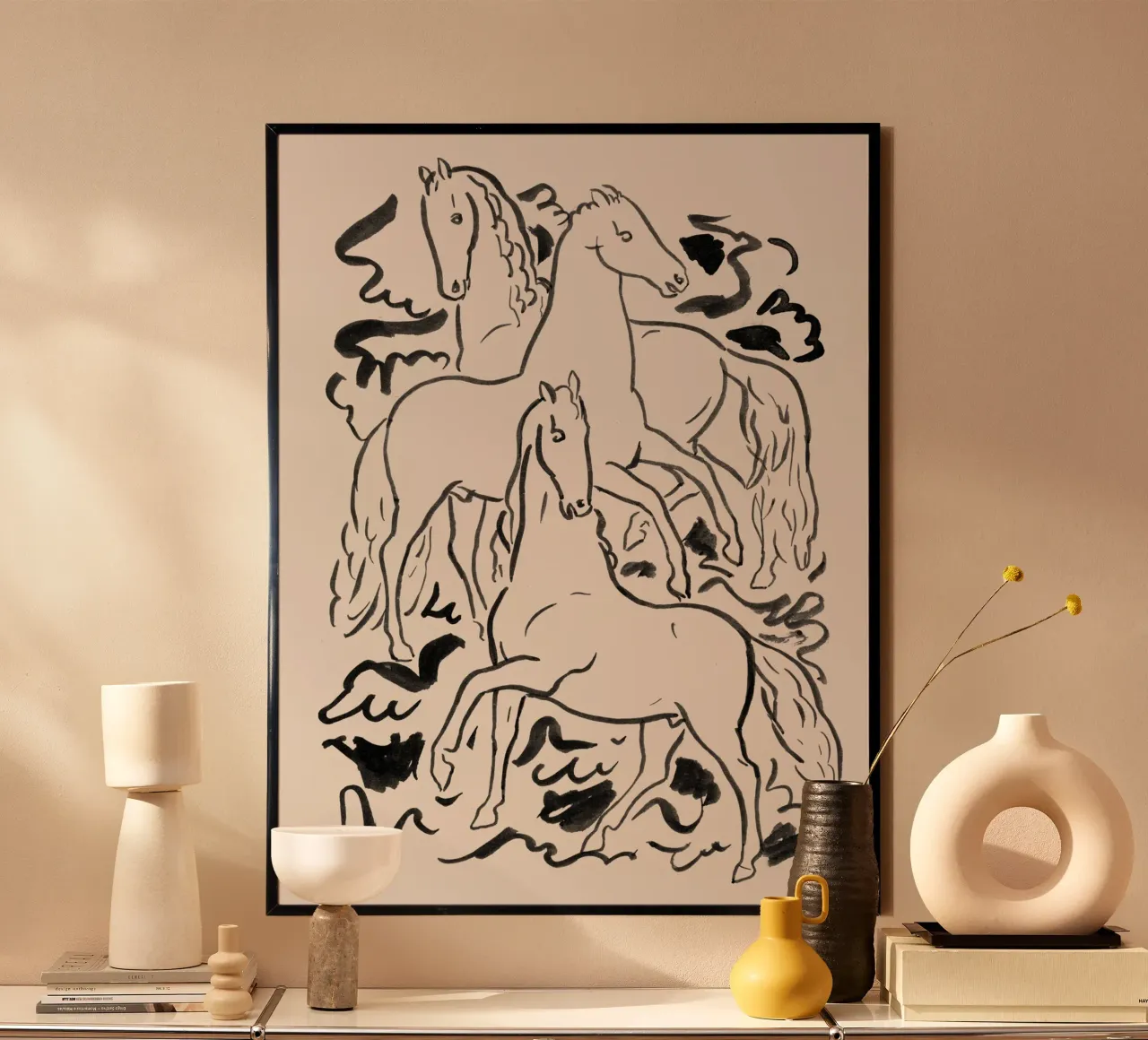 Three horses - Leo Gestel hahnemühle by apoloprints
