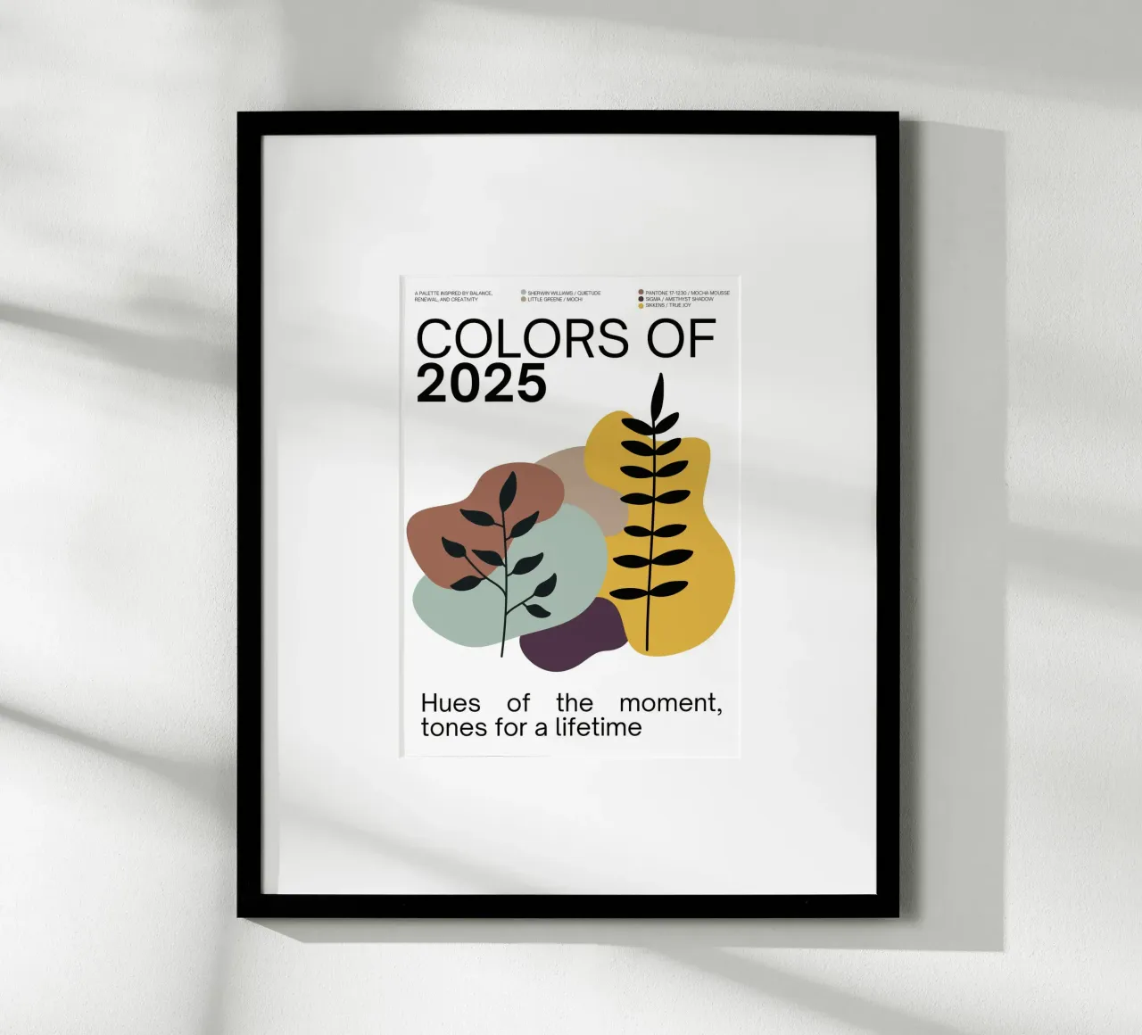 2025 Colors of the year Poster – v3 - Organic Shapes hahnemühle by Hightown Design