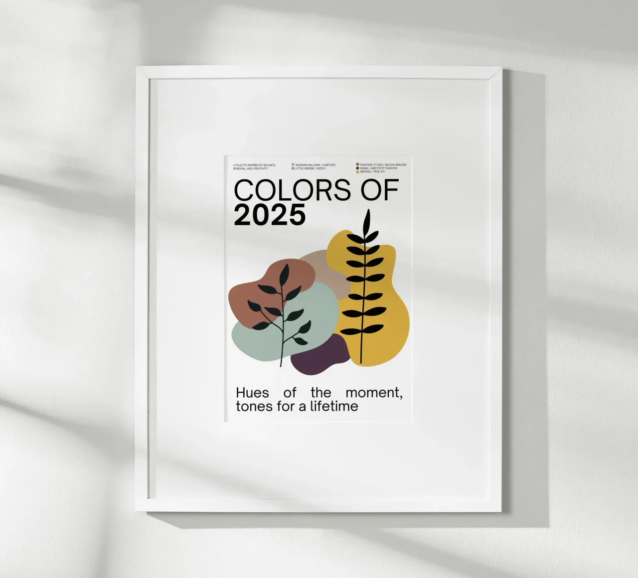 2025 Colors of the year Poster – v3 - Organic Shapes hahnemühle by Hightown Design