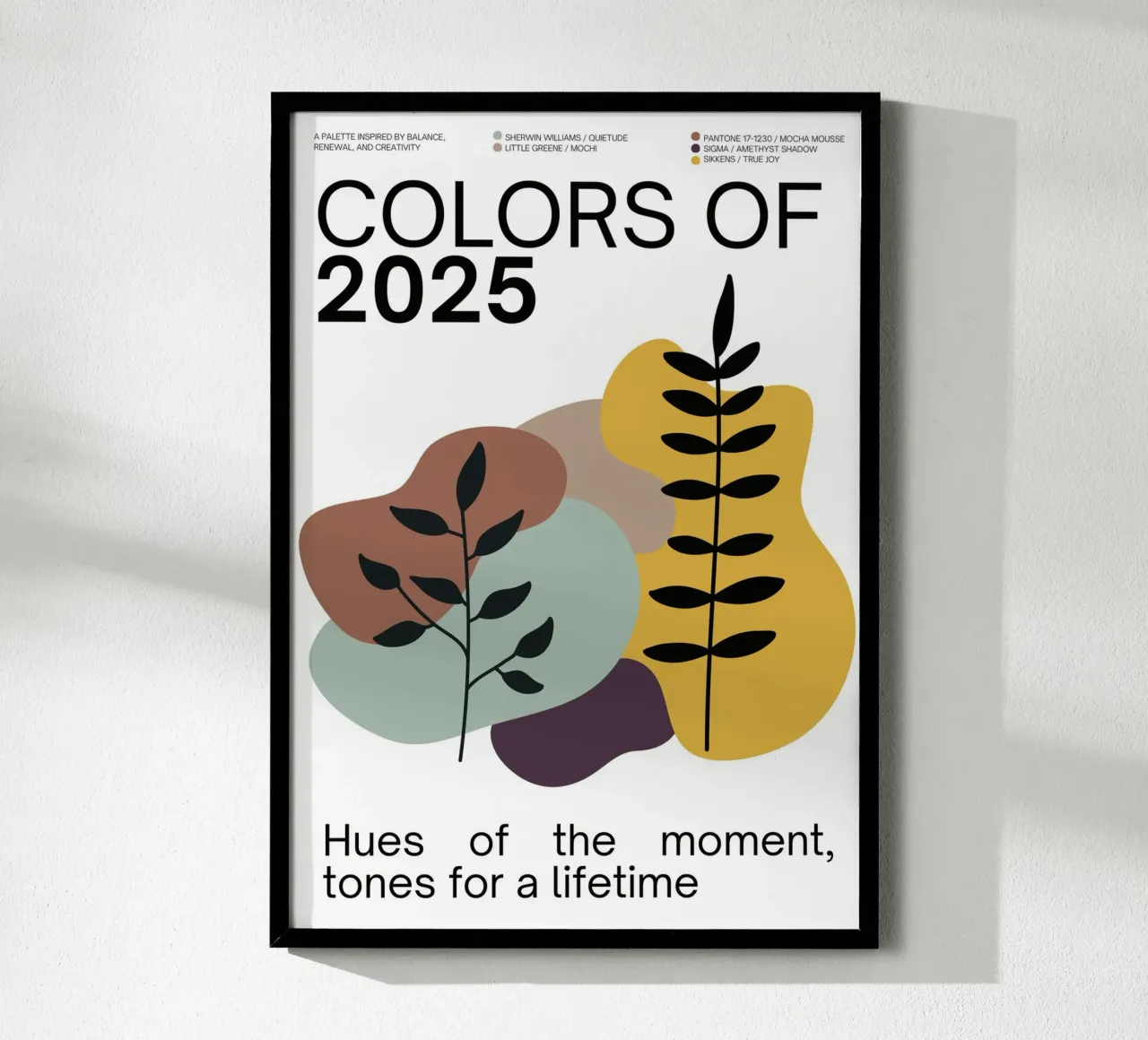 2025 Colors of the year Poster – v3 - Organic Shapes hahnemühle by Hightown Design
