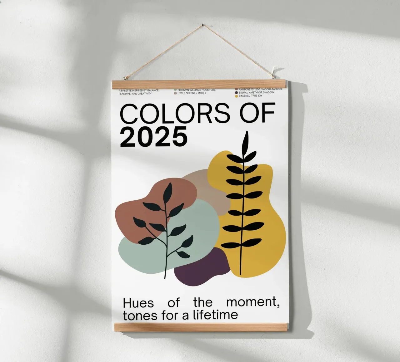 2025 Colors of the year Poster – v3 - Organic Shapes hahnemühle by Hightown Design