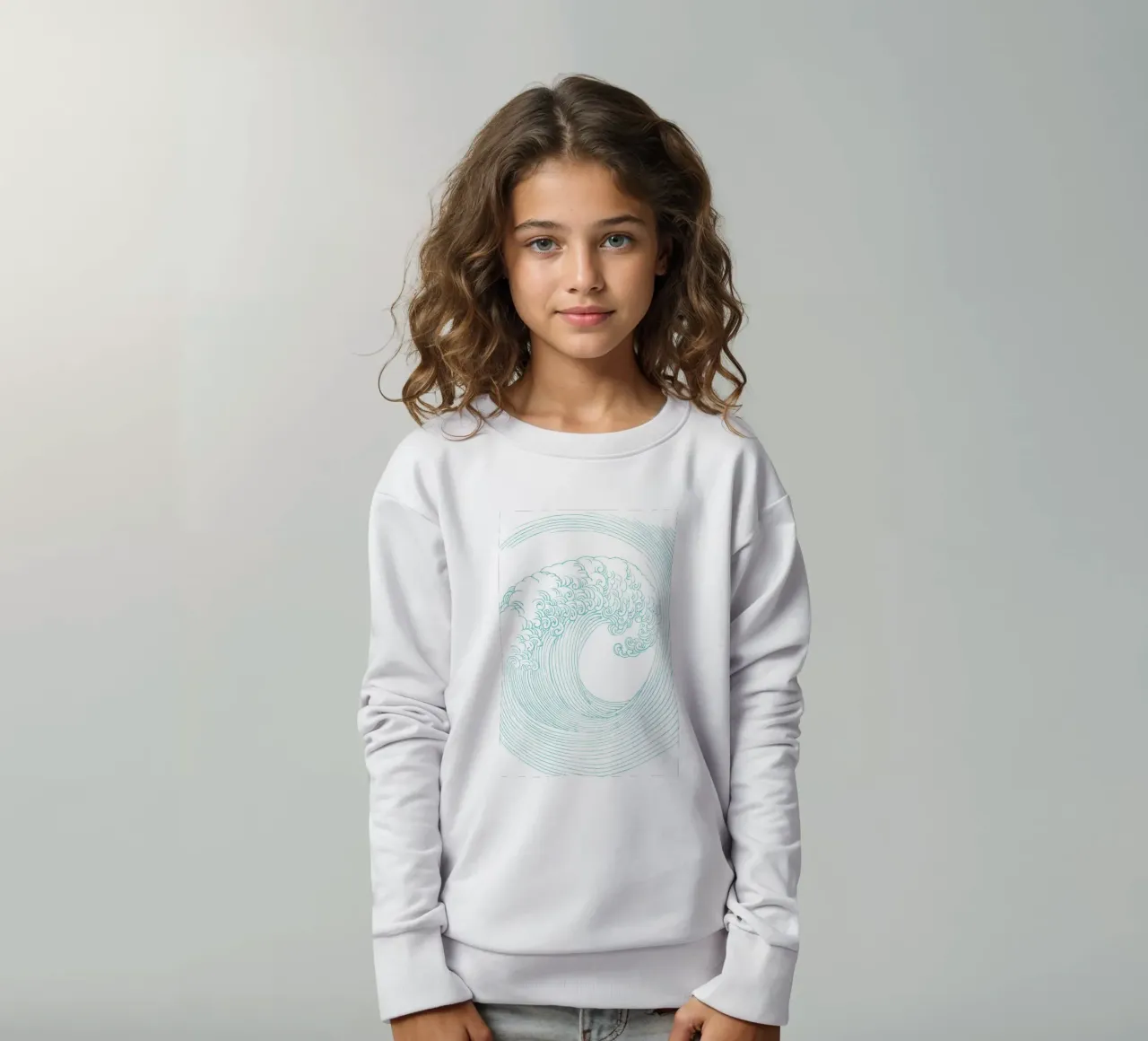 Wave - Mori yuzan felpa bambino da apoloprints