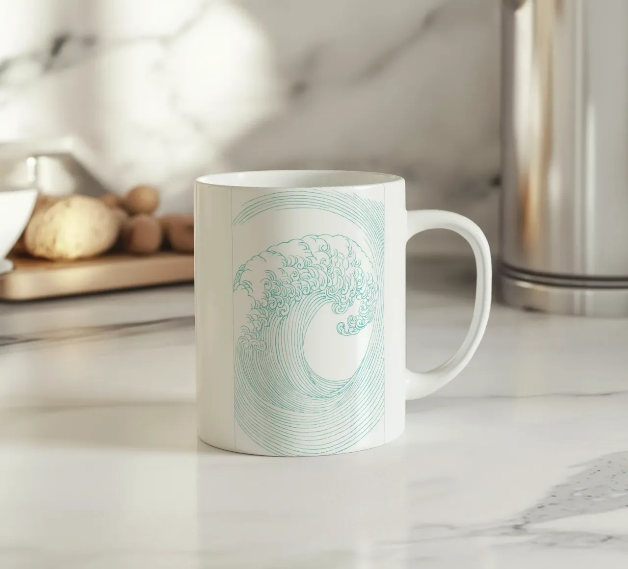 Wave - Mori yuzan tazza in ceramica da apoloprints